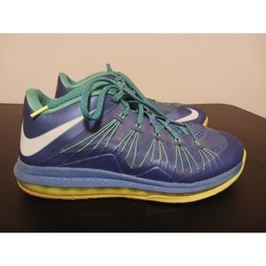 Nike Men's Blue Teal Yellow Athletic Shoes